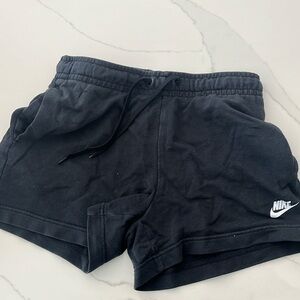 Black Nike size small fleece shorts